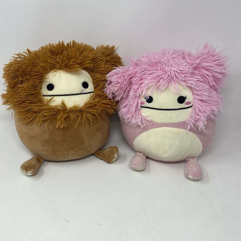Squishmallows Benny the Bigfoot And Brina the Pink Bigfoot 8" Stuffed Plush